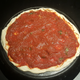 Pre-cheese raw pizza